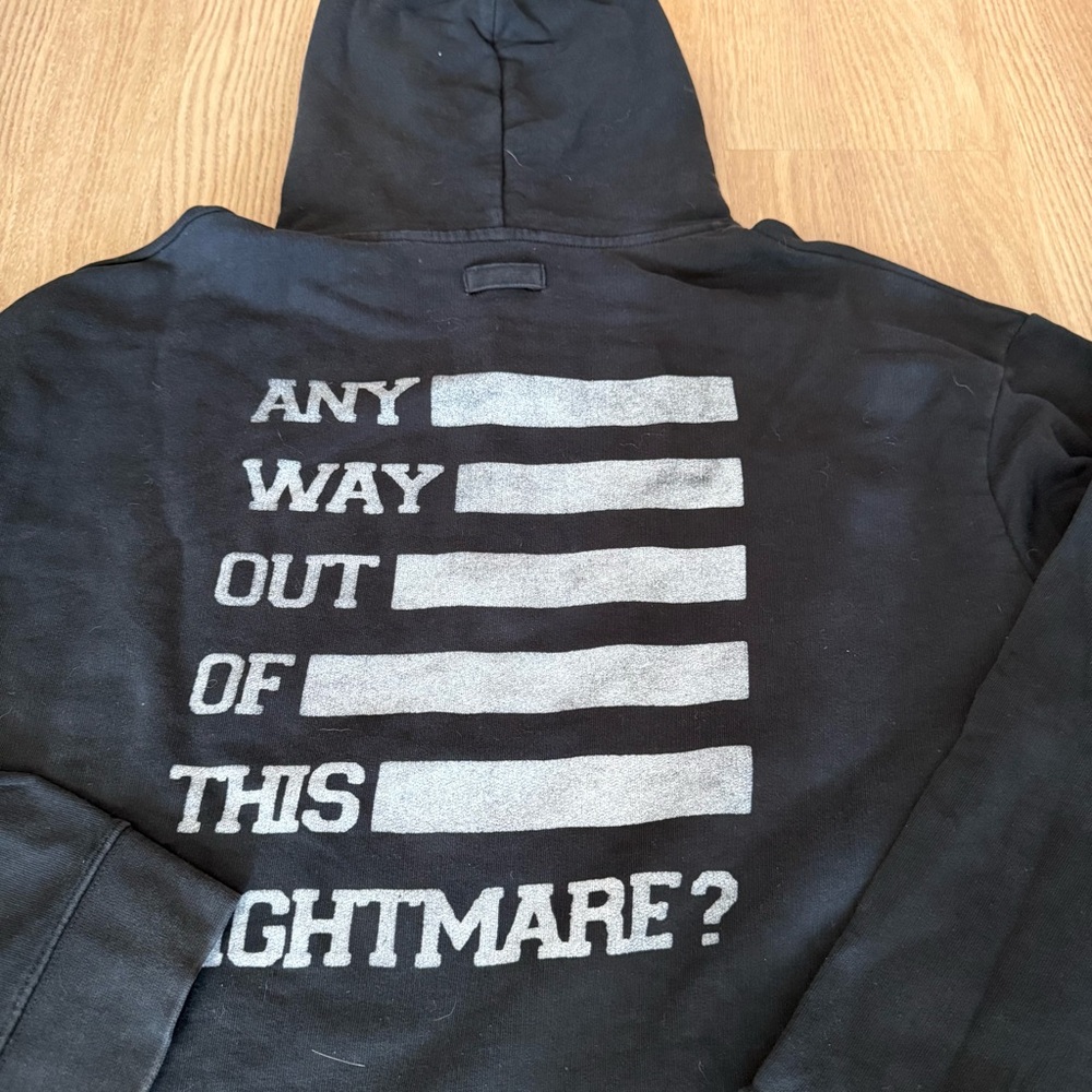 Raf Simons Black Hoodie with White Logo - Picture 4 of 5